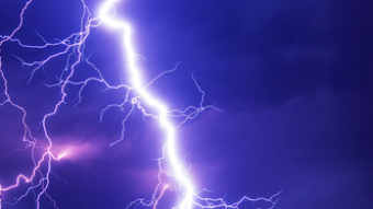Lightning flash.