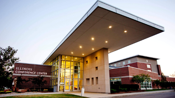 Exterior of Illinois Conference Center.