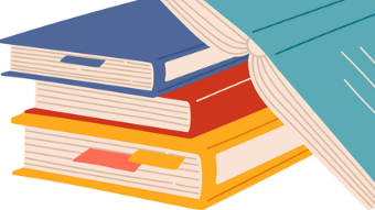 stack of textbooks
