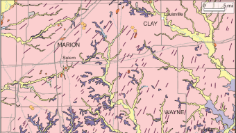 Preview of the new surficial geology map.