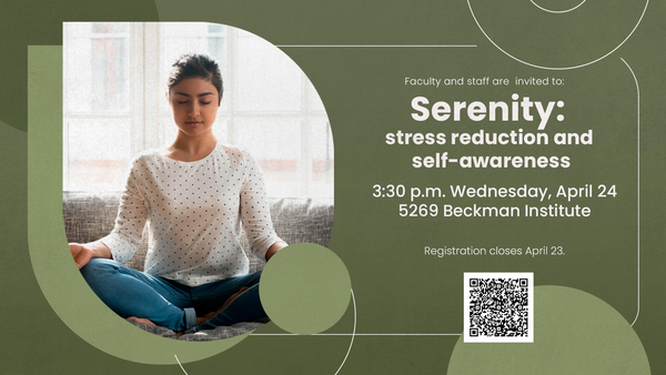 Flyer with information about serenity event