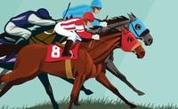 horses and jockeys