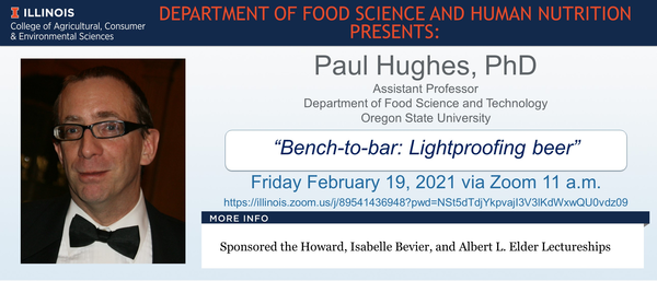 FSHN Graduate Seminar- Dr. Paul Hughes, Feb. 19 @ 11 a.m.