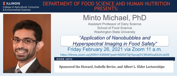 FSHN Graduate Seminar- Dr. Minto Michael, Feb. 26 @ 11 a.m.