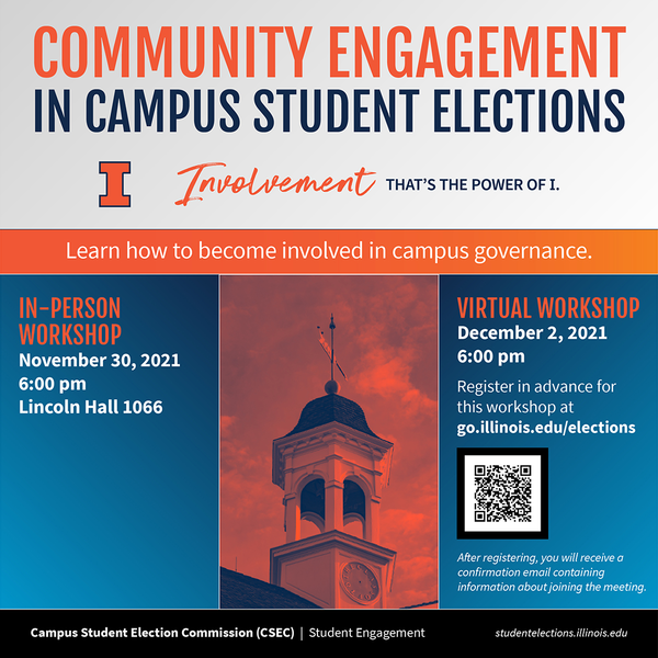 Community Engagement in Campus Student Elections info graphic