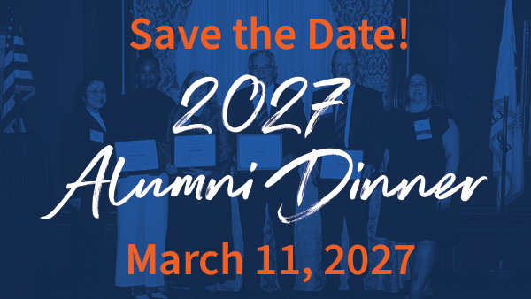 Save the date! 2027 Alumni Dinner. March 11, 2027