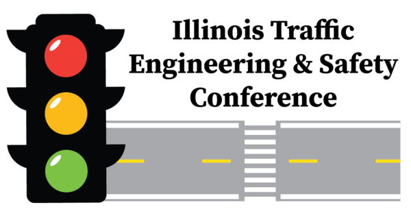 Traffic Engineering and Safety (TES) Conference showing a traffic light and road with crosswalk