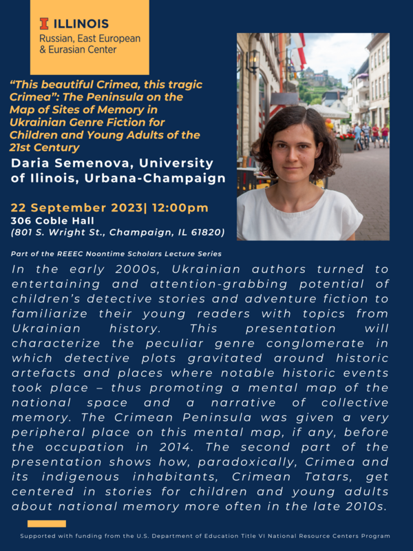 Poster for Noontime Scholars Lecture