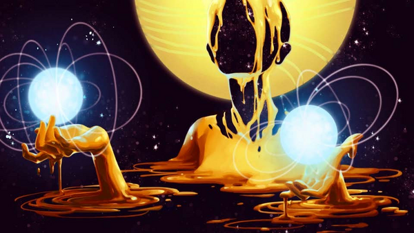 A galaxy in space with stars