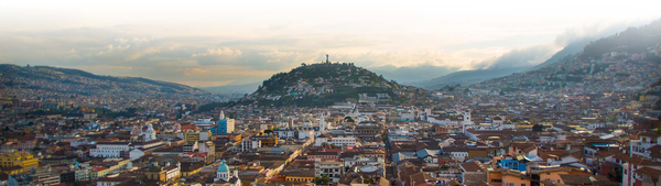 A panoramic view of Quito, Ecuador