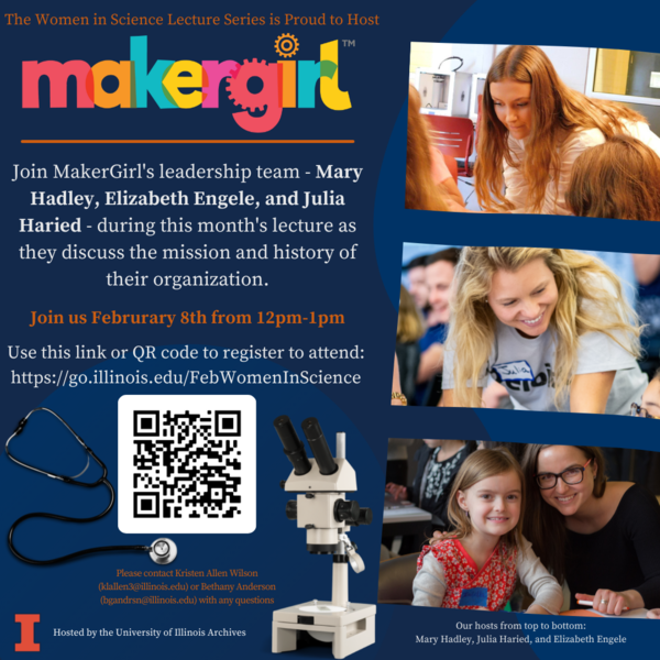 Makergirl flyer - 3 pictures of speakers, details below