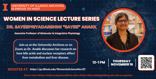 Flyer for Lecture, photo of Dr. Anakk, all other info in text below