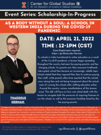 Flyer for Thaddeus Herman's Talk