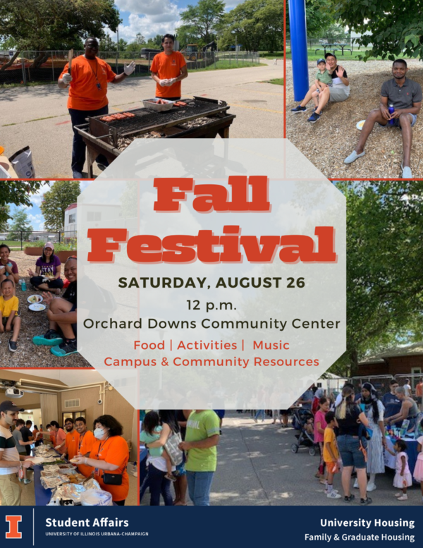 fall festival, 12 p.m., community center, august 26