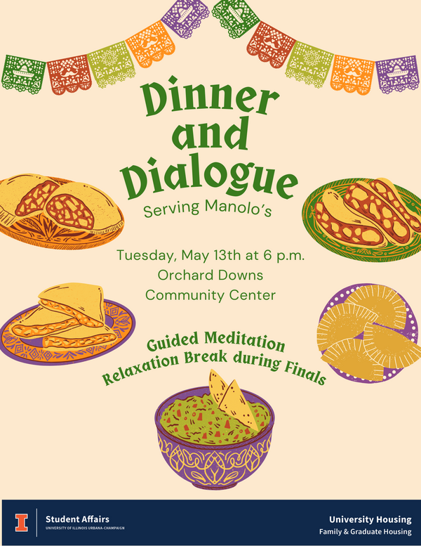 food and banners