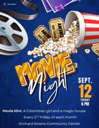 popcorn, movie tickets, film canister