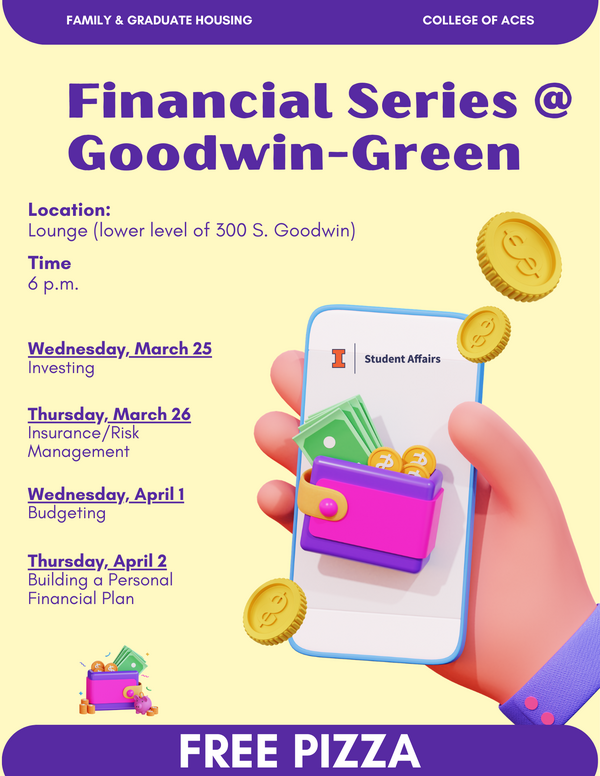 money bag, calculator and graph with arrow going up