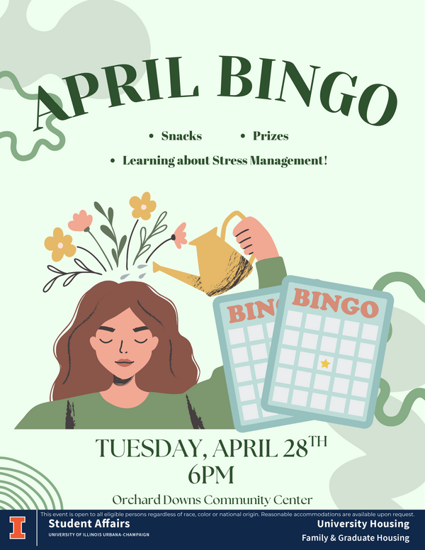 bingo card and a person