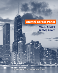 Alumni career panel, Wed. April 9, 6 p.m., zoom
