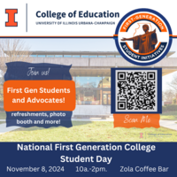 College of Education flyer First Gen Day