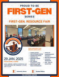 Photo of fall semester resource fair, students visiting different tables of resources on campus in the library.