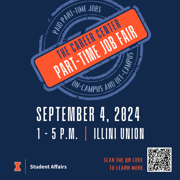 A typographic logo that reads Illinois Part-Time Job Fair