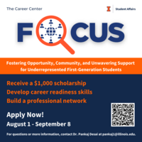 A logo of a magnifying glass