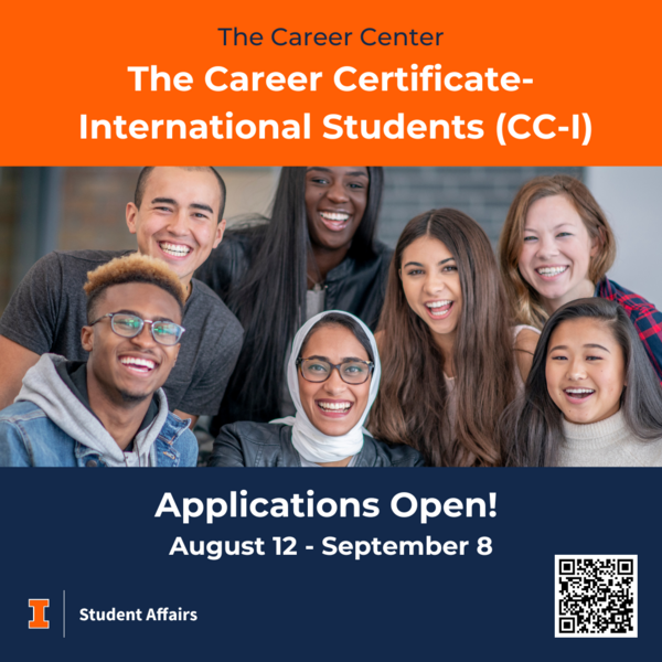 A photo of a group of diverse international students smiling.