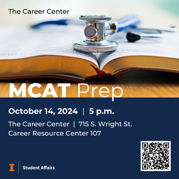 MCAT Session, October 14, 2024, 5 p.m., at The Career Center