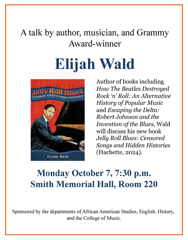Elijah Wald's Jelly Roll Blues: Censored Songs and Hidden Histories (2024)