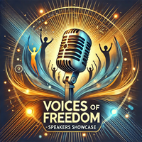 Voices of Freedom Flyer With a Mic