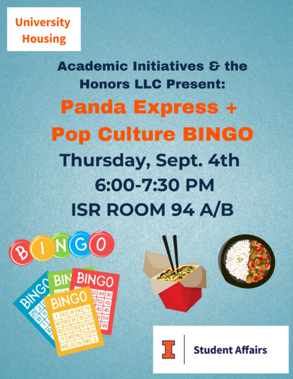 Panda Express and Pop Culture Bingo