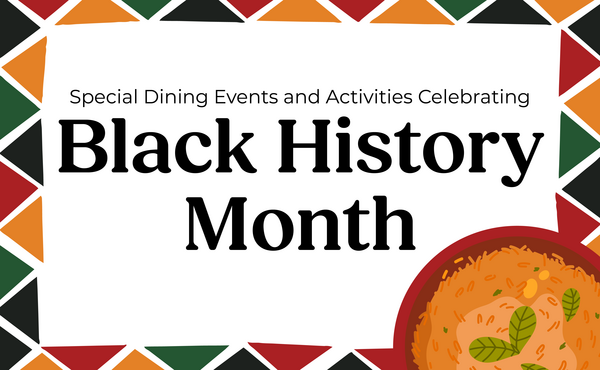Black History Month dinner graphic