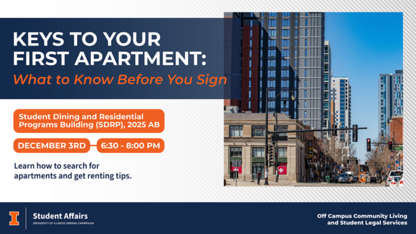 Keys to your first apartment poster which includes all text present in the calendar posting