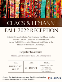 Details for Sep 22 reception - all included in event text details.