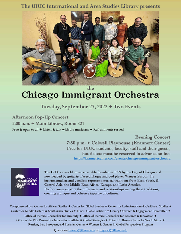 Advith's Calendar: Chicago Immigrant Orchestra events