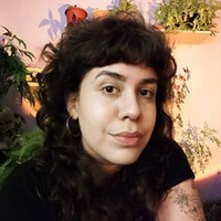 Isadora Lira's talk. Image contains information about the talk in the format of a tweet. Brazilian flag can be seen in the background.