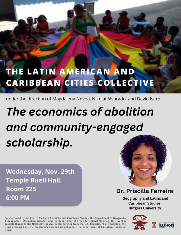 Flyer with event information. Info is also written below.