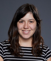 Picture of Pamela Martinez -- she has medium lenght brown hair