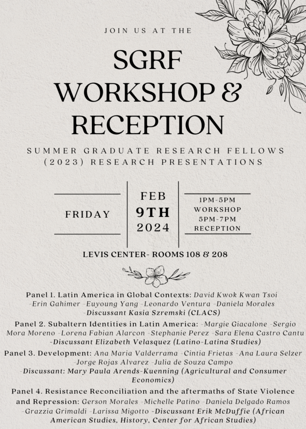 Center for Latin American and Caribbean Studies (CLACS): SGRF Workshop and  Reception