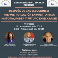DESPUÉS DE LAS ELECCIONES: ¿RE-MILITARIZACIÓN EN PUERTO RICO? HISTORIA, PODER Y FUTURO EN EL CARIBE.