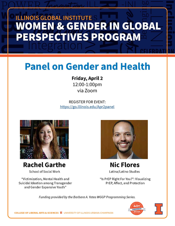 event presentation titles and speaker photos of Rachel Garthe and Nic Flores