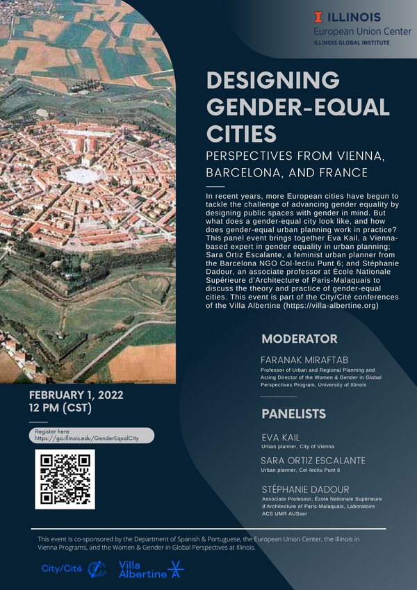 Aerial view of European town