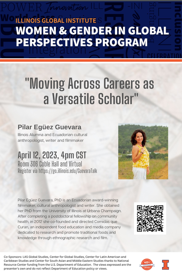 Event title, date, and photo of speaker