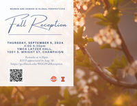 Details for WGGP Reception on September 5 4-5:30pm at Latzer Hall University YMCA