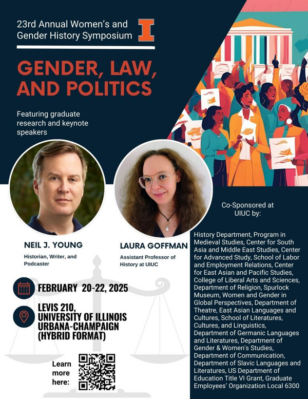 Women's and Gender History Symposium on Gender, Law, and Politics Feb. 20-22