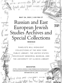 Russian and East European Jewish Studies Archives and Special Collections