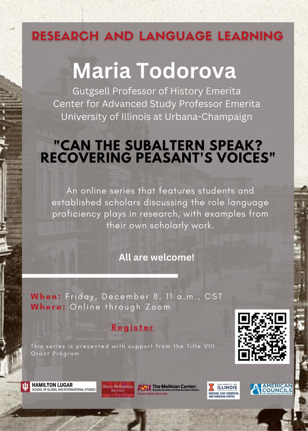 Research and Language Learning - Bulgarian Event Poster