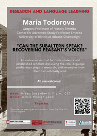 Research and Language Learning - Bulgarian Event Poster