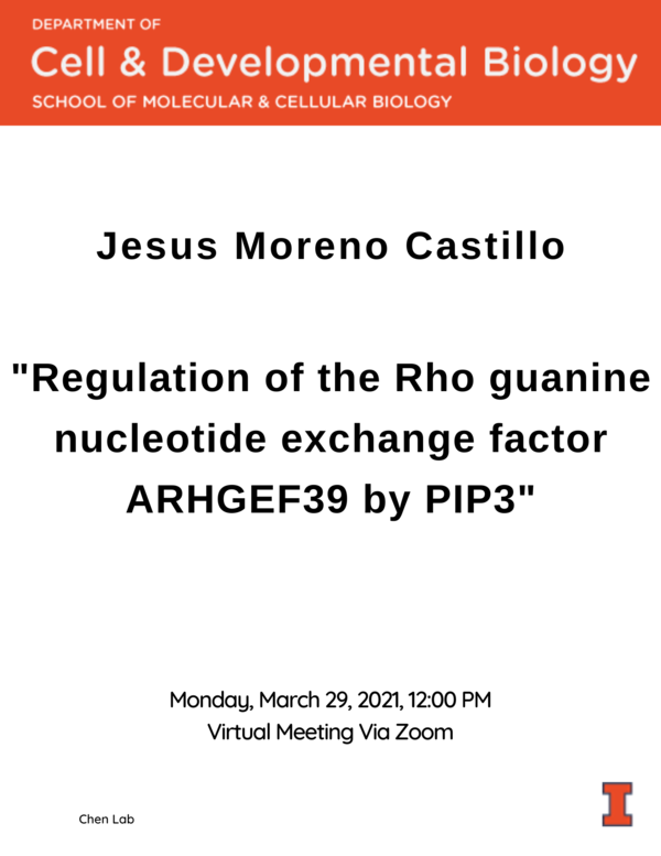 Jesus Moreno Castillo Seminar Flyer